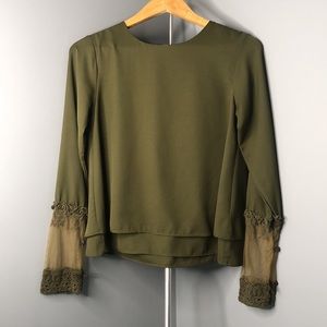 Walter Baker | Olive Sleeved Top